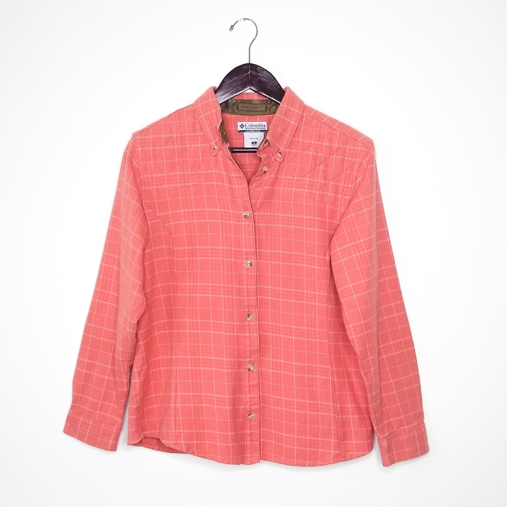 Columbia Plaid Button Down Shacket, Medium - image 1